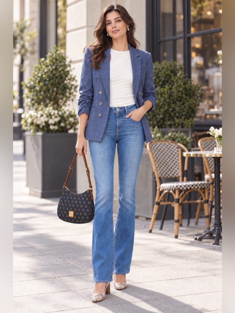 HIGH RISE SLEEK BABY BOOT Jeans- Color Rosales
